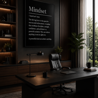 Mindset Definition Rolled Poster — Motivational Wall Art for Office & Home