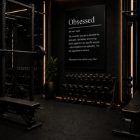 Obsessed Definition Rolled Poster — Motivational Black Typography Wall Art