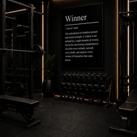 Winner Definition Rolled Poster – Motivational Wall Art for Office & Gym