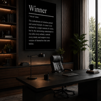 Winner Definition Rolled Poster – Motivational Wall Art for Office & Gym