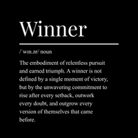Winner Definition Rolled Poster – Motivational Wall Art for Office & Gym